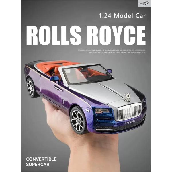 並行輸入品 1:24 ロールスロイス ドーン カーモデル シミュレーション 製 コンバーチブル スポーツカー サウンド＆ライト プルバック式の車 少年のコレクシ