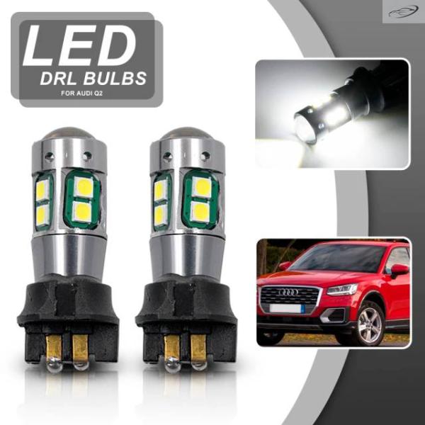 並行輸入品 アウディ Q2 2016年以降対応 Canbus  PW16W PW24W PWY24W LED デイタイムランニングライト DRL バルブ ヘッド