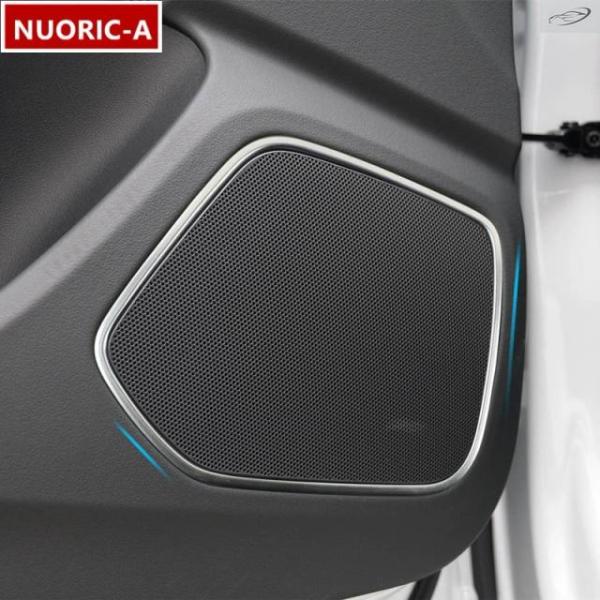 並行輸入品 アウディ Q3 2012-2016 用カー ドア オーディオ スピーカー フレーム装飾カバー トリム スタイリング インテリア アクセサリー