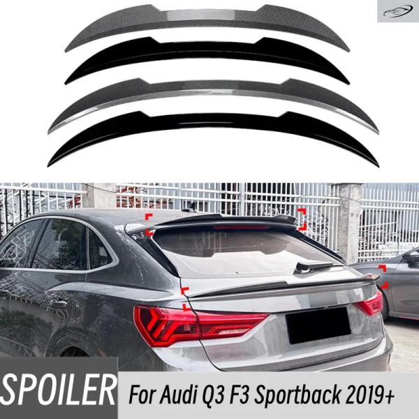 並行輸入品 アウディ Q3 F3 スポーツバック 2019+ 用 車用リアトランクトップスポイラーウィング ルーフスポイラーウィング アクセサリー装飾
