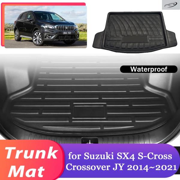 並行輸入品 スズキ SX4 S-Cross クロスオーバー JY 2014~2021 用カー トランク マット 防水カーゴ パッド ライナー ブーツ カバー パ