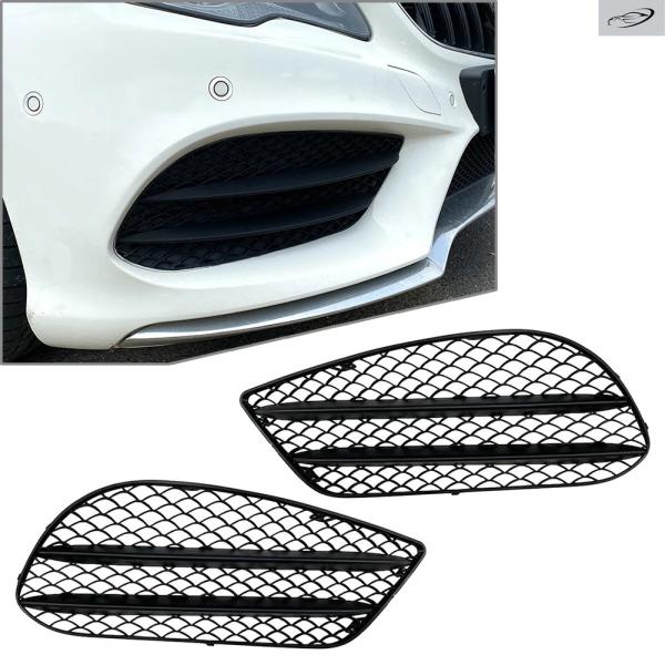 並行輸入品 メルセデスベンツ Eクラス クーペ W207 C207 2013 - 16 用 フロントバンパー フォグランプ グリル装飾トリム 1ペア