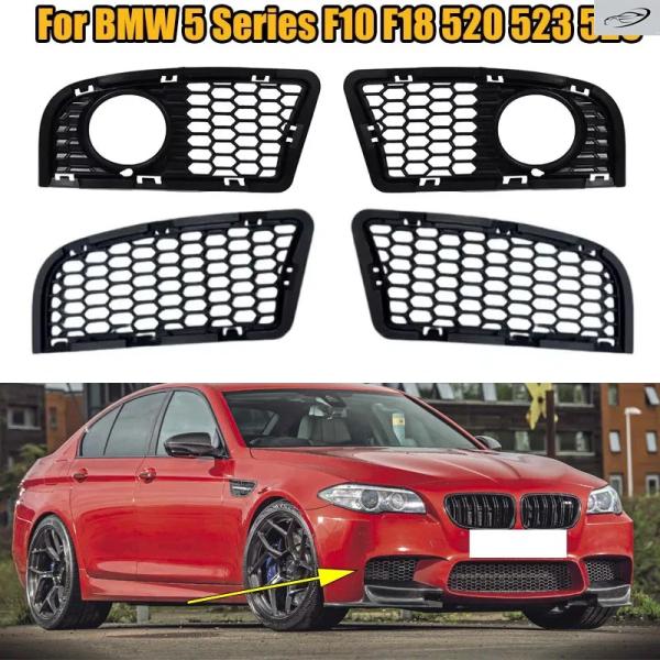 並行輸入品 BMW 5シリーズ F10 F18 520 523 525用M5フロントバンパーフォグランプネットフォグランプフレームグリルカバー1ペア
