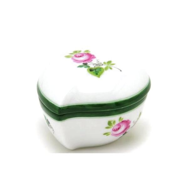 Herend ヘレンド ボンボニエール ウィーンの薔薇 ハート型 小物入れ ヘレンド（HEREND） ウィーンの薔薇 小物入れ ボンボン入れ(ハート形