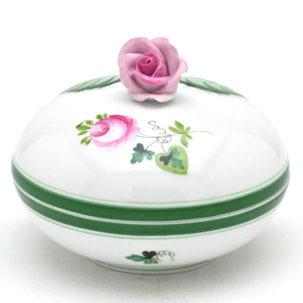 ヘレンド（HEREND） ウィーンの薔薇 ボンボン入れ 丸形小物入れ 薔薇