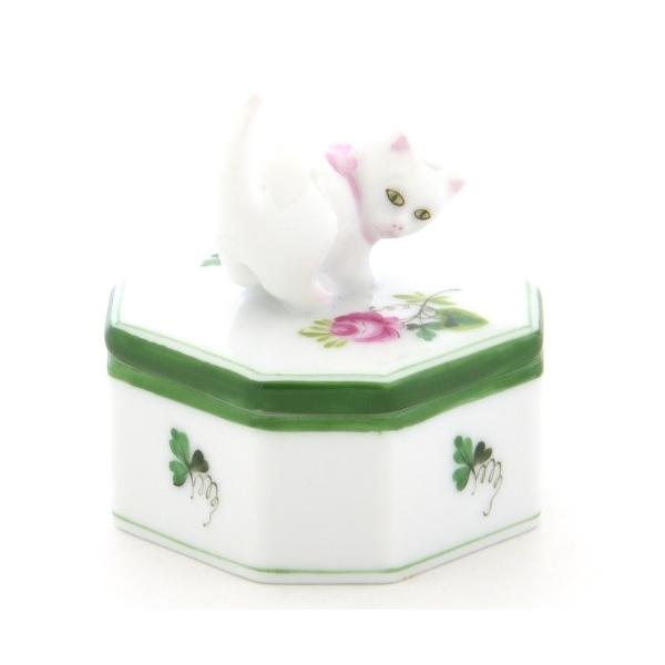 ヘレンド　置物　小物入れ　猫 herend-met_herend-04-vrh-06105