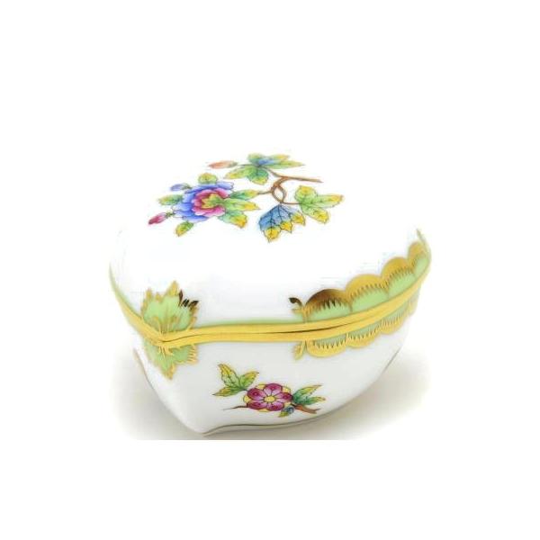 ヘレンド（HEREND） ハート形小物入れ(長さ:7.5cm) ヴィクトリアブーケ