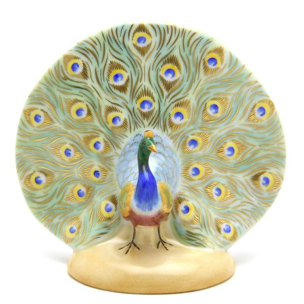 ヘレンド・フィギュリン 孔雀ピーコック ヘレンド（HEREND） ピーコック 孔雀 フィギュリン 手描き 磁器 置物