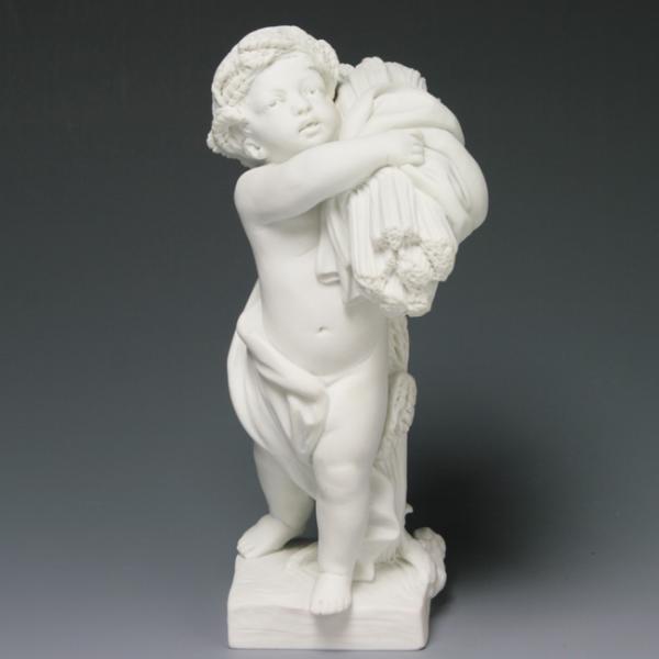 セーブル？　四季の子供　白磁　フィギュリン　陶器　人形　Sevres セーブル 白磁人形 四季の子供達・夏 ビスケット 2002年復刻