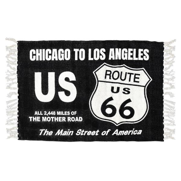 レターパックプラス対応 ROUTE66 ルート66 フロアマット コットンマット ショートマット 玄関マット 50×70cm 綿 生活雑貨 生活用品 インテリア雑貨 ガレージ