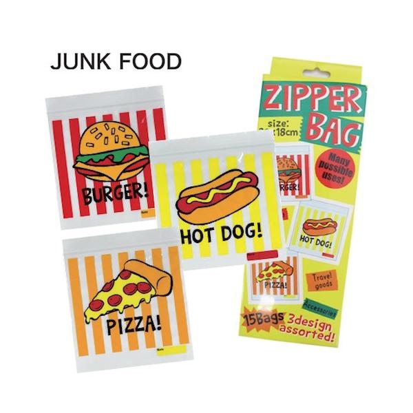 レターパックプラス対応 ジャンクフード ジッパーバッグ ジップバッグ チャック付き ビニール袋 密閉 保存袋 キッチン雑貨 小分け袋 18cm 15枚入り 可愛い Buyee Buyee Japanese Proxy Service Buy From Japan Bot Online
