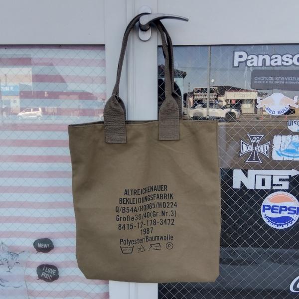 キャンバス トートバッグ オリーブ 縦長 大きめサイズ カーキ カバン かばん 肩掛けかばん メンズ レディース 男女兼用 コットン 帆布 ステンシル オシャレ