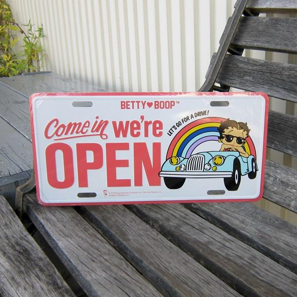 レターパックプラス対応 Betty Boop ベティブープ アルミ ライセンスプレート Open 車 オープンプレート アメリカキャラクター インテリア雑貨 壁面装飾 Cmp 007 アメリカン雑貨hermit ハーミット 通販 Yahoo ショッピング