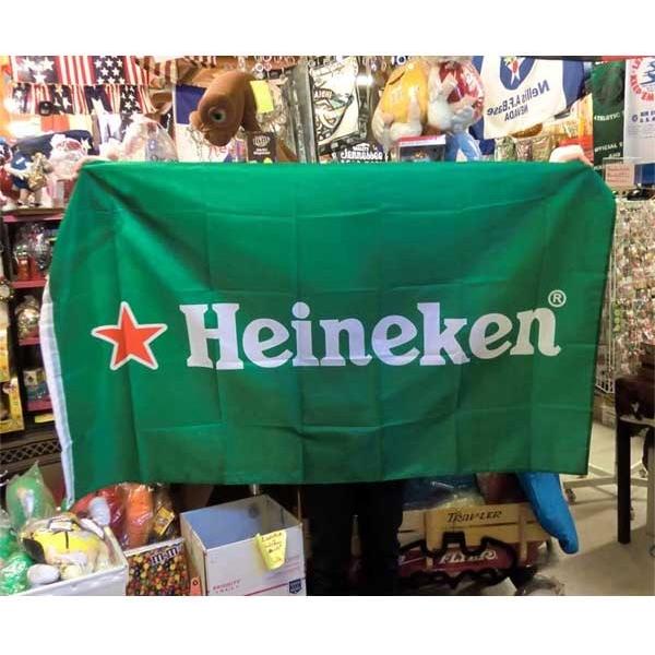 レターパックプラス対応 Heineken ハイネケン フラッグ タペストリー 90×150cm ポリエステル製 横向き ガレージ インテリア雑貨 店舗 ディスプレイ 壁面装飾