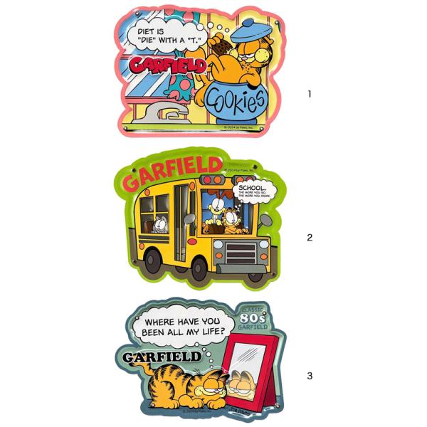 ガーフィールド ミニ エンボス メタル サイン ブリキ看板 インテリア雑貨 アメリカキャラクター ダイカット 可愛い ディスプレイ雑貨 ガレージ 飾付け ティン