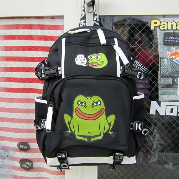 カエルのペペ バックパック B ブラック 黒色 Pepe The Frog カエルのpepe リュックサック 面白い メンズ レディース ポケット多い 中高生 大学生 ファッション Buyee Buyee บร การต วกลางจากญ ป น ซ อจากประเทศญ ป น