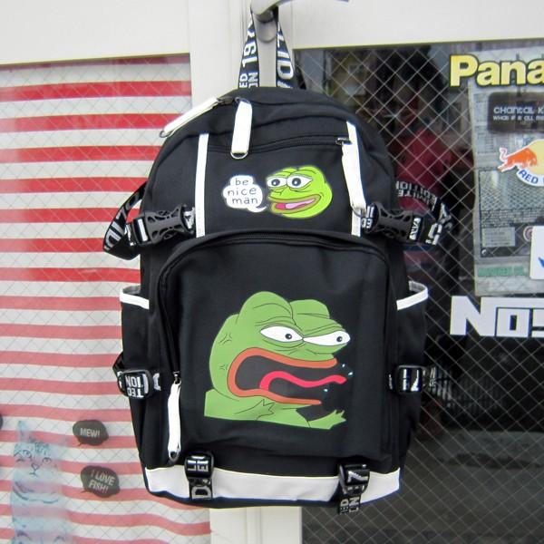 カエルのペペ バックパック ブラック 黒色 Pepe the Frog カエルのpepe  