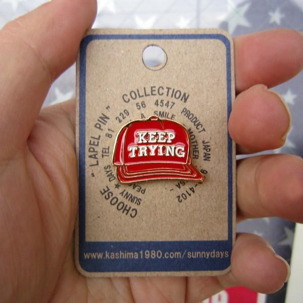 レターパックプラス対応 ラベルピン Keep Trying Pins ピンバッヂ ピンバッジ ピンズ 帽子 バタフライクラッチ アメカジ アクセサリー 綺麗 面白い オシャレ Lp 1601 アメリカン雑貨hermit ハーミット 通販 Yahoo ショッピング