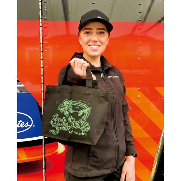 レターパックプラス対応 RAT FINK of America ミニトートバッグ ラットフィンク マチ付きコットンバッグ 手提げかばん 散歩 ランチバッグ 弁当バッグ ブラック