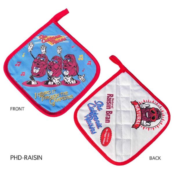 レターパックプラス対応 レーズン POT PAD ポットバッド オーブングローブ 鍋つかみ 鍋敷きミトン 台所用品 キッチン雑貨 アメリカキャラクター