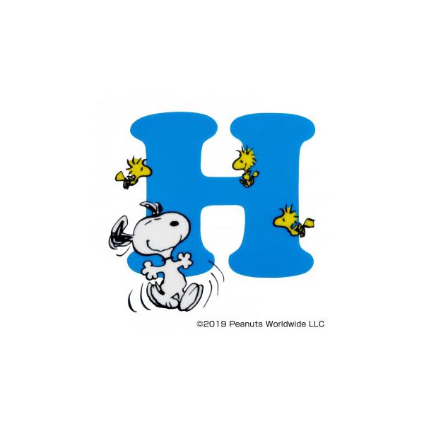 Snoopy スヌーピー イニシャルステッカー アルファベットh Sn218 キャンセル返品不可 エルモッサ 通販 Yahoo ショッピング