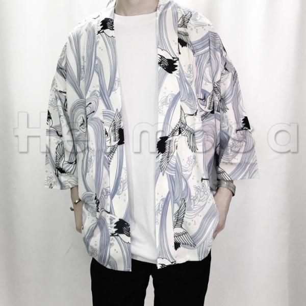 夏新作 羽織 メンズ 七分袖 ツル柄 ゆったり ファッション アウター コート 和風 ルームウエア 部屋着 着物 浴衣 和服風 春夏秋 おしゃれ 送料無料 Buyee Buyee 日本の通販商品 オークションの代理入札 代理購入