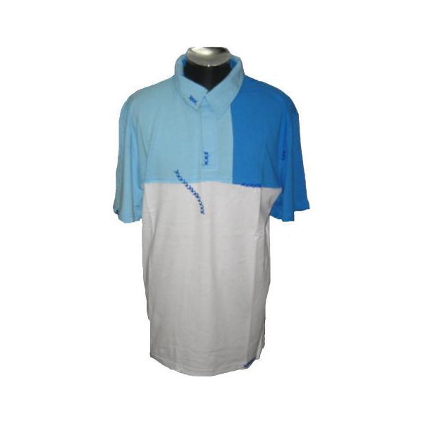 ベアフォックス 切替 ポロシャツ ブルーｘ白 ビッグサイズ Lサイズ XL 2XL 3XL po2500  bare fox