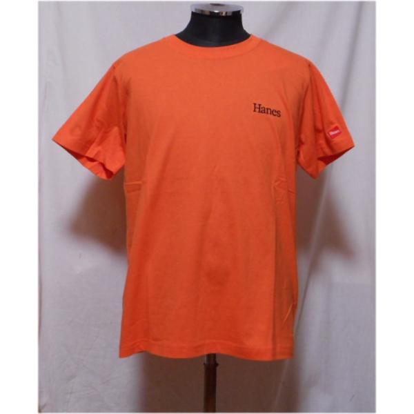ヘインズ 半袖Ｔシャツ ロゴ刺繍 オレンジ（840） Ｍ〜ＬＬサイズ H3-K301 Hanes