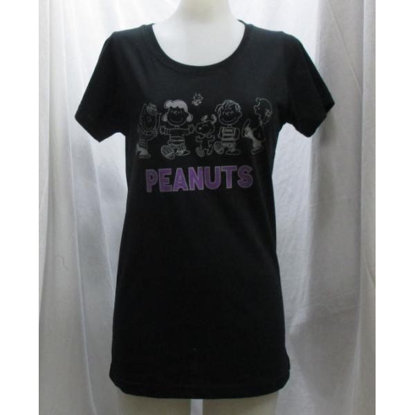 スヌーピー レディース Ｔシャツ ST03 黒