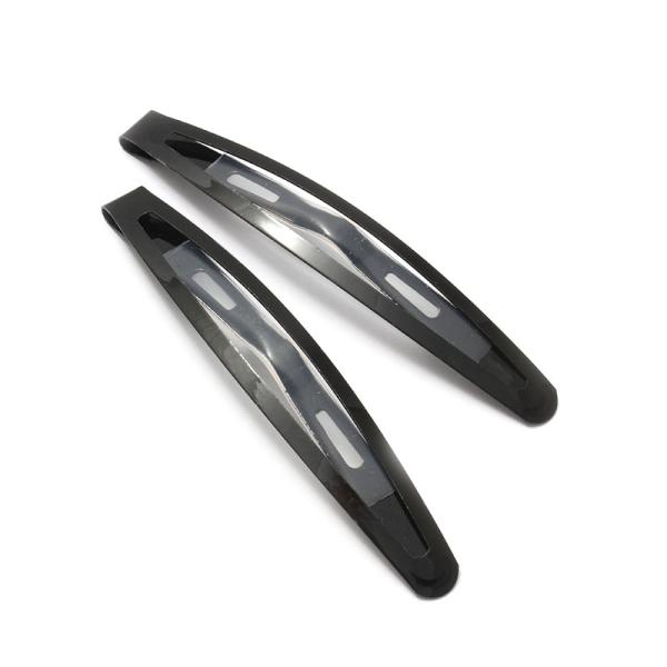 ヘアピン トップピン大 85mm 黒 2本組 B42- ヘアアクセサリー ガチピン 日本製シリコーンチューブ付でぴったりフィット