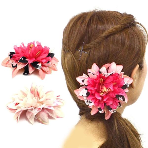 和柄髪飾り 着物 ヘアクリップ ヘアピン ヘアゴム 七五三 ヘアクリップ 花 髪飾り 和柄 コンコルド □□ H27- ヘアピン 七五三