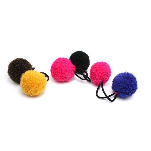 ヘアゴム モコモコボンボンゴム I17- : アクセサリーのヒロイン