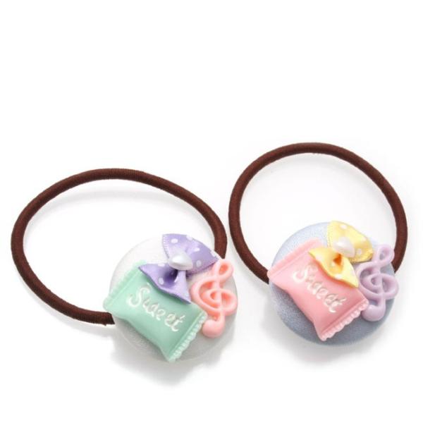 181Lb シズクパープル　ヘアゴム　ヘアアクセサリー　プリンセス　くるみボタン heroinestyle_i-i72-