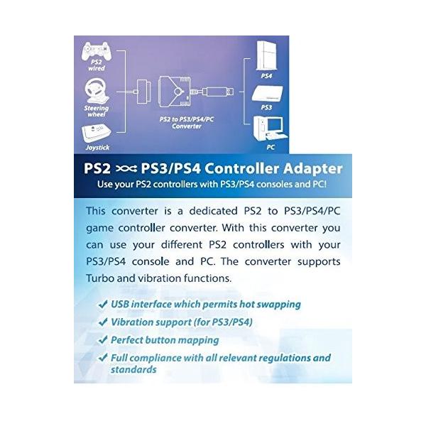 Ps2のコントローラーがps4 Ps3 で使える Brook変換アダプター Ps2 To Ps3 Ps4 Controller Ada Www Carrot Fr