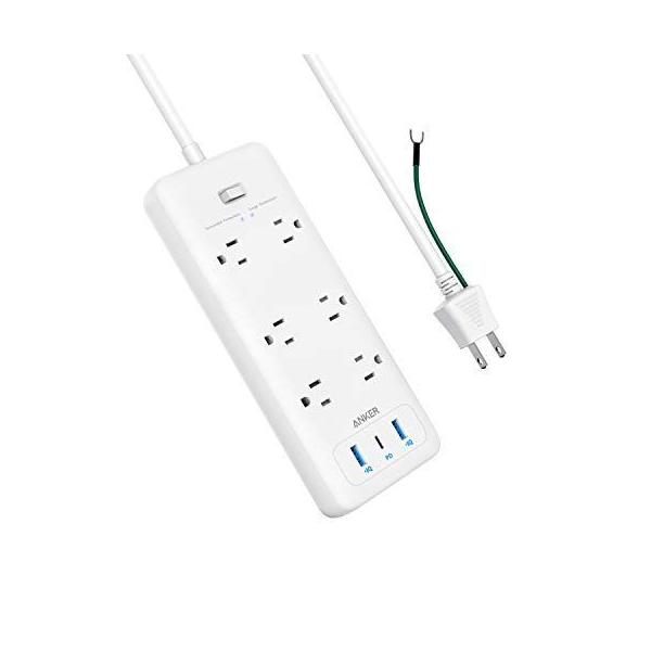 Anker Powerport Strip Pd 6 Usbポート付き電源タップ コンセント差込口 6口 Usb C 1ポート Usb A 20210316145555 00008 Heros Shop 通販 Yahoo ショッピング
