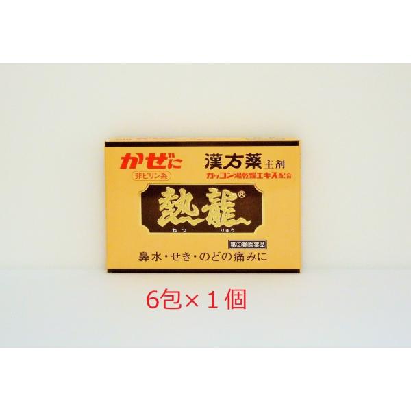 【指定第2類医薬品】 風邪薬 かぜ薬 熱龍 6包 2日分 ねつりゅう 漢方薬主剤 鼻水 せき 頭痛 のどの痛み 置き薬 配置薬 解熱鎮痛薬 富山 至誠堂製薬 ネツリュウ