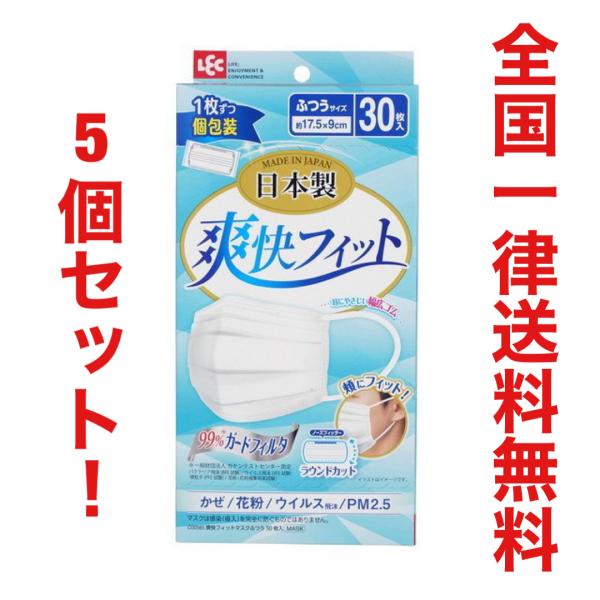 5個セット レック 日本製 爽快フィットマスク ふつう ３０枚入 Rec 30 5 ヘルスケアショップ 通販 Yahoo ショッピング