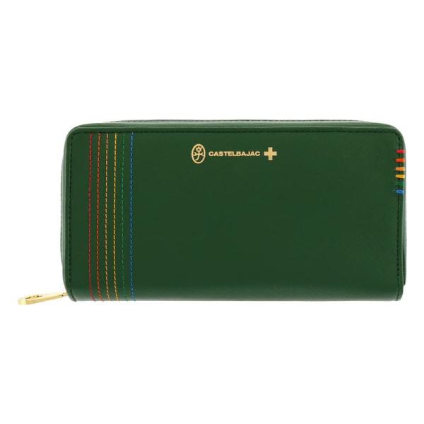 カステルバジャック ラウンドファスナー長財布 小銭入れあり Shest(シェスト) 027606 グリーン カステルバジャック ラウンドファスナー長財布 小銭入れあり Shest