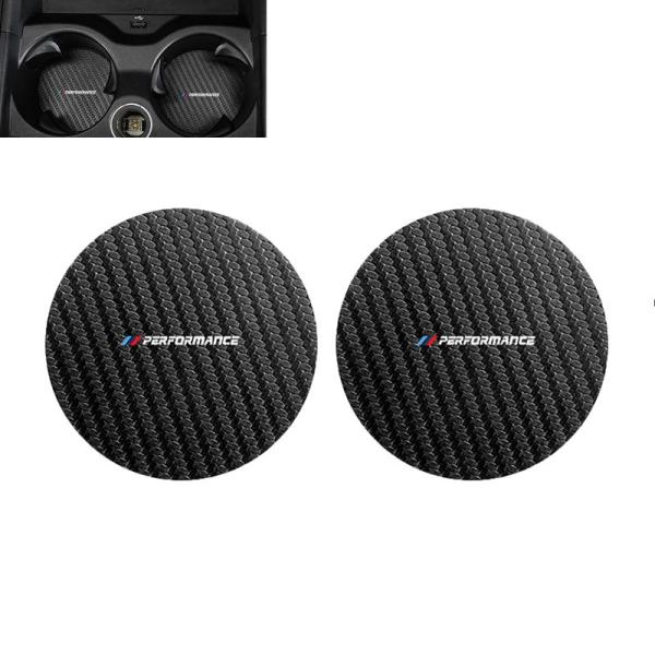 カップマット 車 for BMW アクセサリー, 2個 カーコースター, 滑り止め 振動防止車 コースターfor BMW 3 5 6 7 X