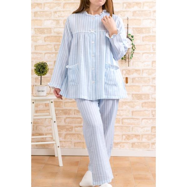 肌にやさしい綿100 さらっとして涼しい楊柳ガーゼ パジャマ レディース 長袖 前開き ルームウェア 入院準備 夏 Buyee Buyee 日本の通販商品 オークションの代理入札 代理購入