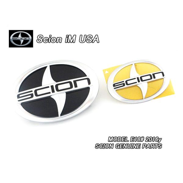 オーリスE18#後期/SCION/サイオンiM純正USエンブレム前後2点セット