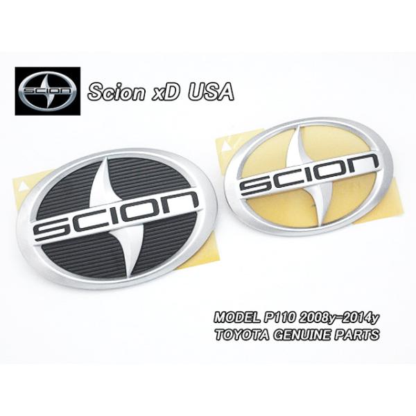 イストP110/SCION/サイオンxD純正USエンブレムセット-前後2点/USDM北米