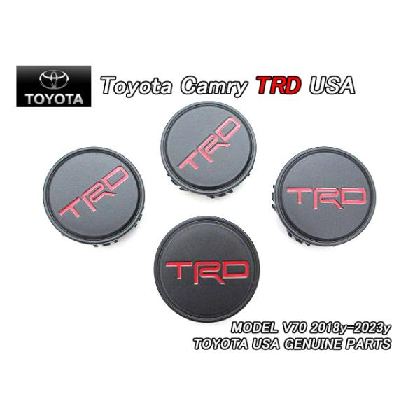 50系ラヴ4/TOYOTA/トヨタRAV4純正USホイールキャップ4個(赤文字TRD 