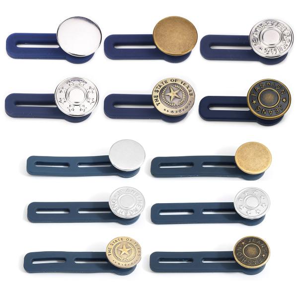 【柔らかく快適】シリコン製のウエスト調整ボタンは、パンツやスカートのウエスト部分を簡単に広げることができる柔軟で実用的なアクセサリーです。伸縮性があるた、長時間の使用でも快適です♪  【簡単取り付け】ボタンホールに引っ掛けるだけで、簡単にウ...