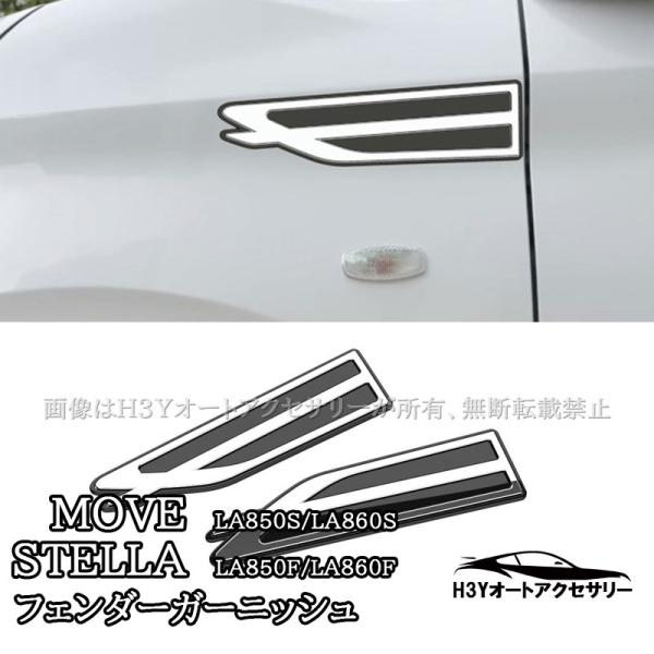 新型ムーヴ MOVE LA850S LA860S 新型ステラ フェンダーガーニッシュ 外装 カスタム パーツ アクセサリー DMS008
