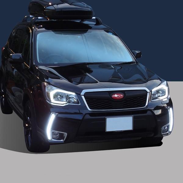 H3Y スバル フォレスター SJ系 カスタム パーツ アクセサリー SUBARU Forester SJ系 用品 LED デイライト SF003