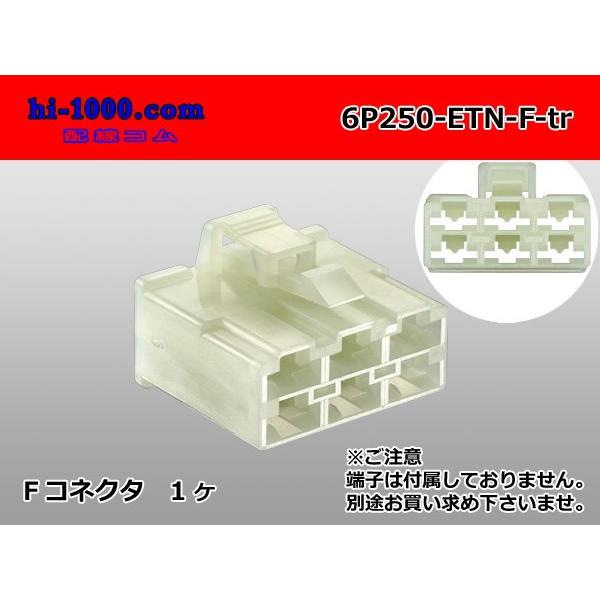 住友電装250型ETNシリーズ6極F側コネクタ（端子別）/6P250-ETN-F-tr