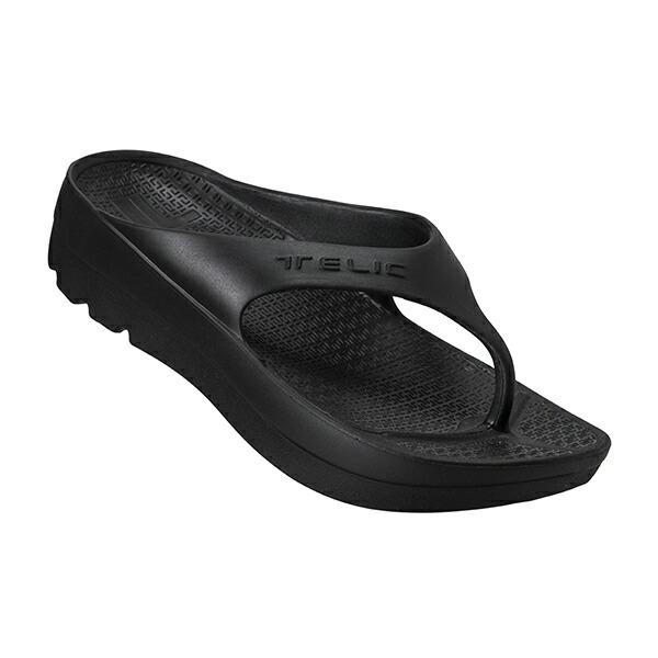 TELIC（テリック） 厚底 Wフリップフロップ ブラック 黒 リカバリー