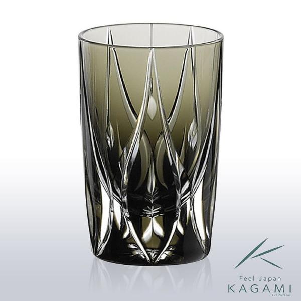カガミクリスタル ) 江戸切子 ストレートグラス 雫 T645-2832-BLK