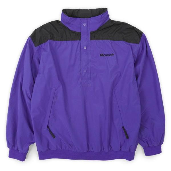 マイクロソフト Microsoft 90s ナイロンジャケット ブルゾン ロゴ刺繍